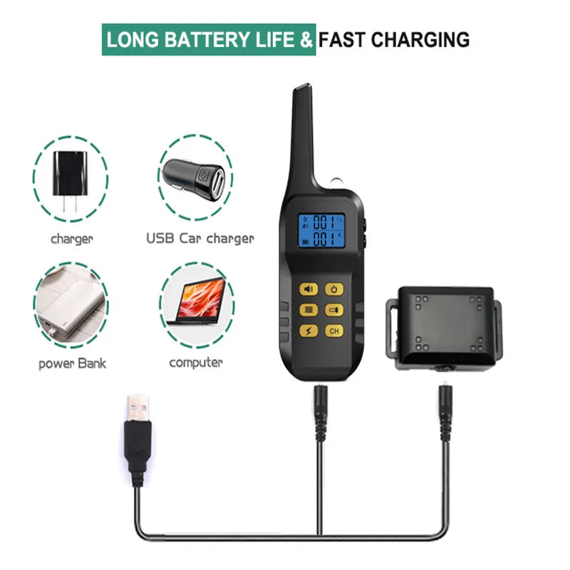 Wireless Remote Dog Training Collar 1000m Range