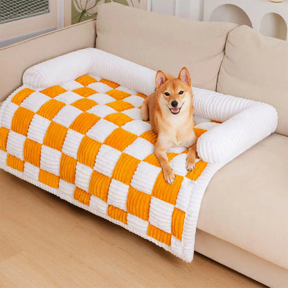 Soft Plush Pet Sofa Cover with Pillow for Small Pets