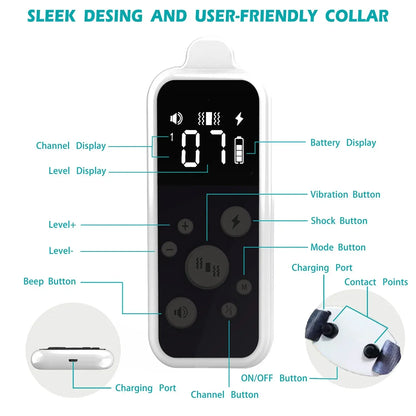 Wireless Pet Training Collar with Rechargeable Remote