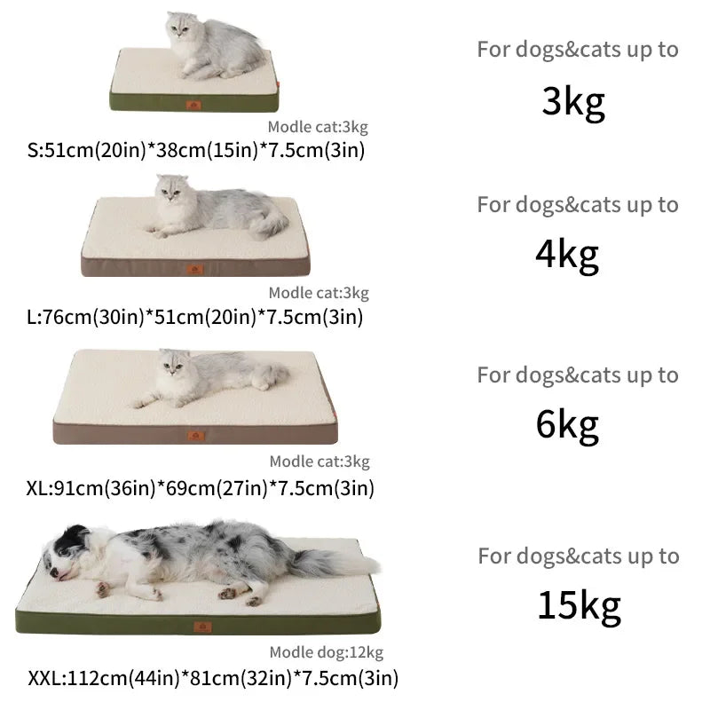 Plush Pet Bed with Waterproof Removable Zip Cover