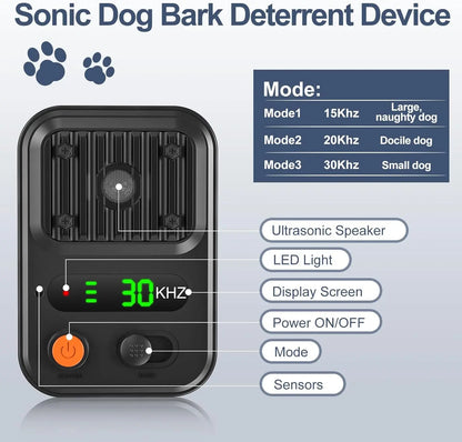 Portable Dog Bark Stopper Device Rechargeable Outdoor Indoor