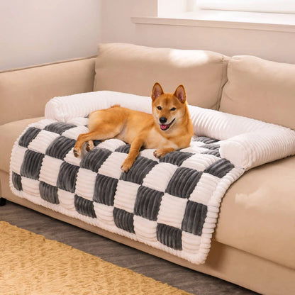 Soft Plush Pet Sofa Cover with Pillow for Small Pets