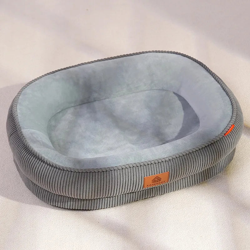 Soft Fleece Dog Bed with Washable Detachable Cover