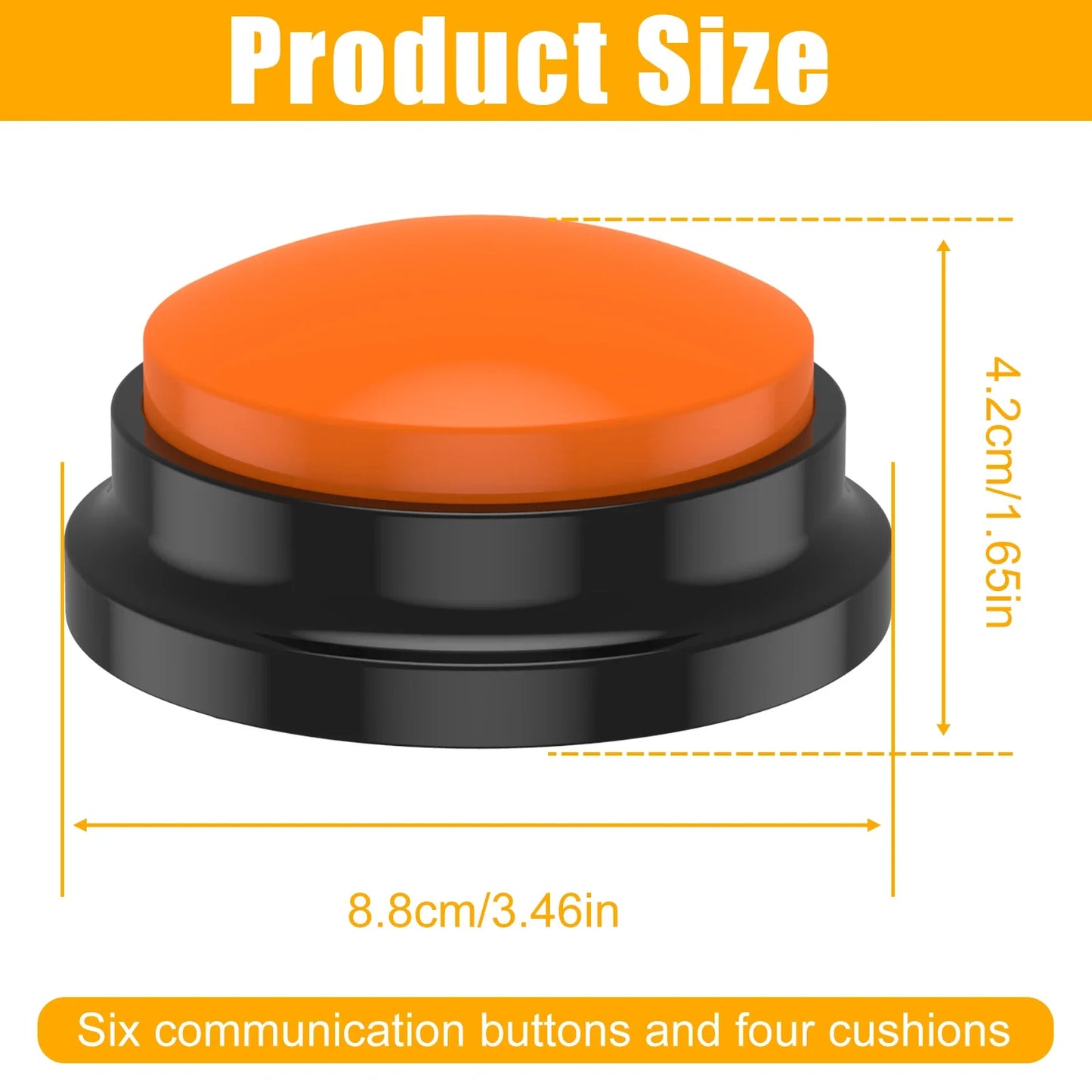 Fun Dog Sound Buttons | Set of 4 or 6 Recordable Buttons