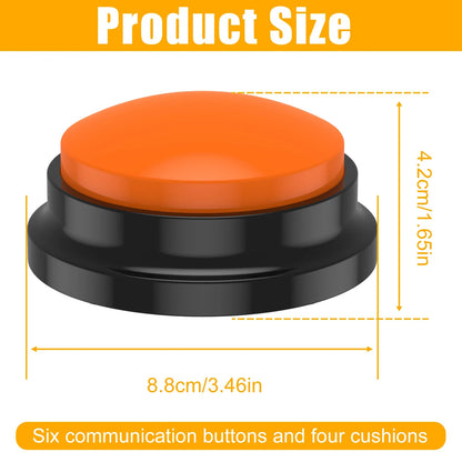 Fun Dog Sound Buttons | Set of 4 or 6 Recordable Buttons