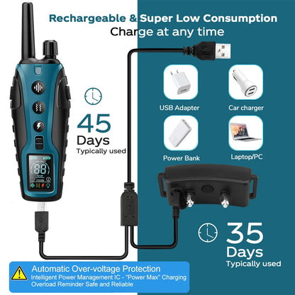 Long Range Waterproof Dog Training Collar & Remote