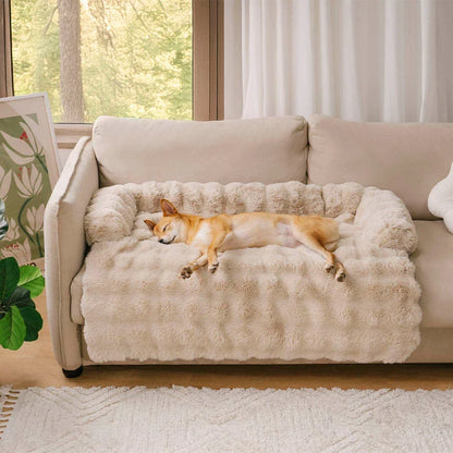 Plush Pet Sofa Cover with Pillow for Small Dogs Cats