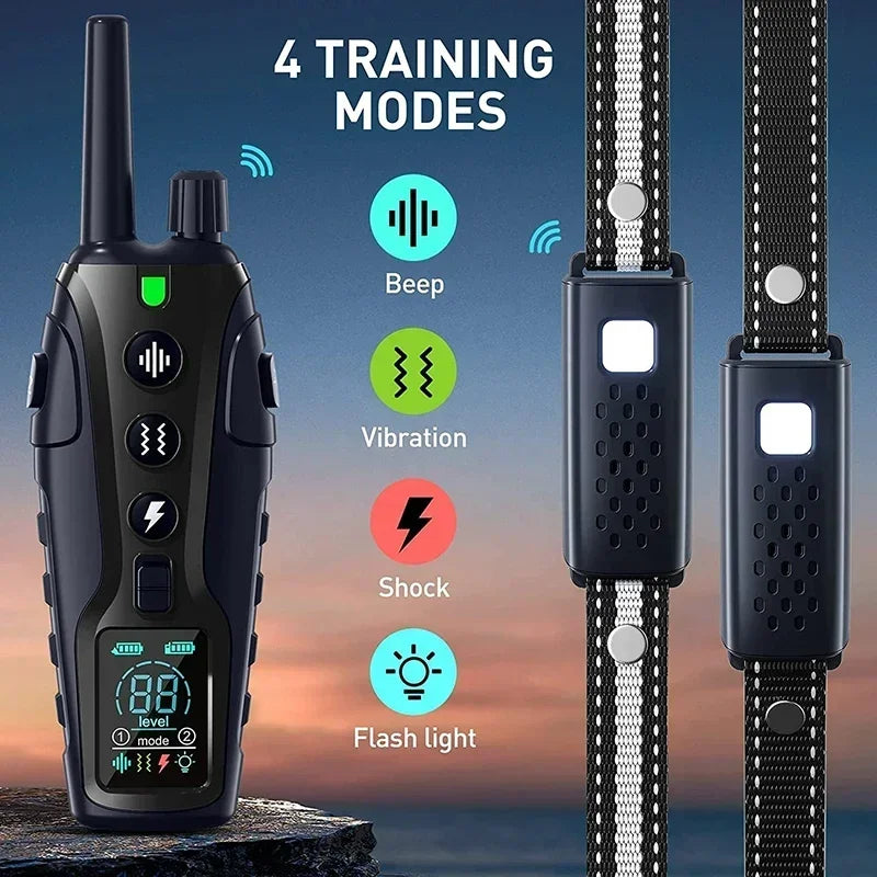 Long Range Waterproof Dog Training Collar & Remote