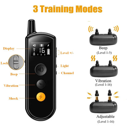 Long Range Dog Training Collar with LED Light & Remote