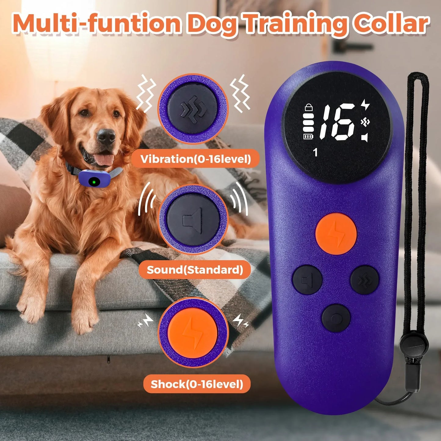 Long Range Waterproof Dog Training Collar with Sound Vibration