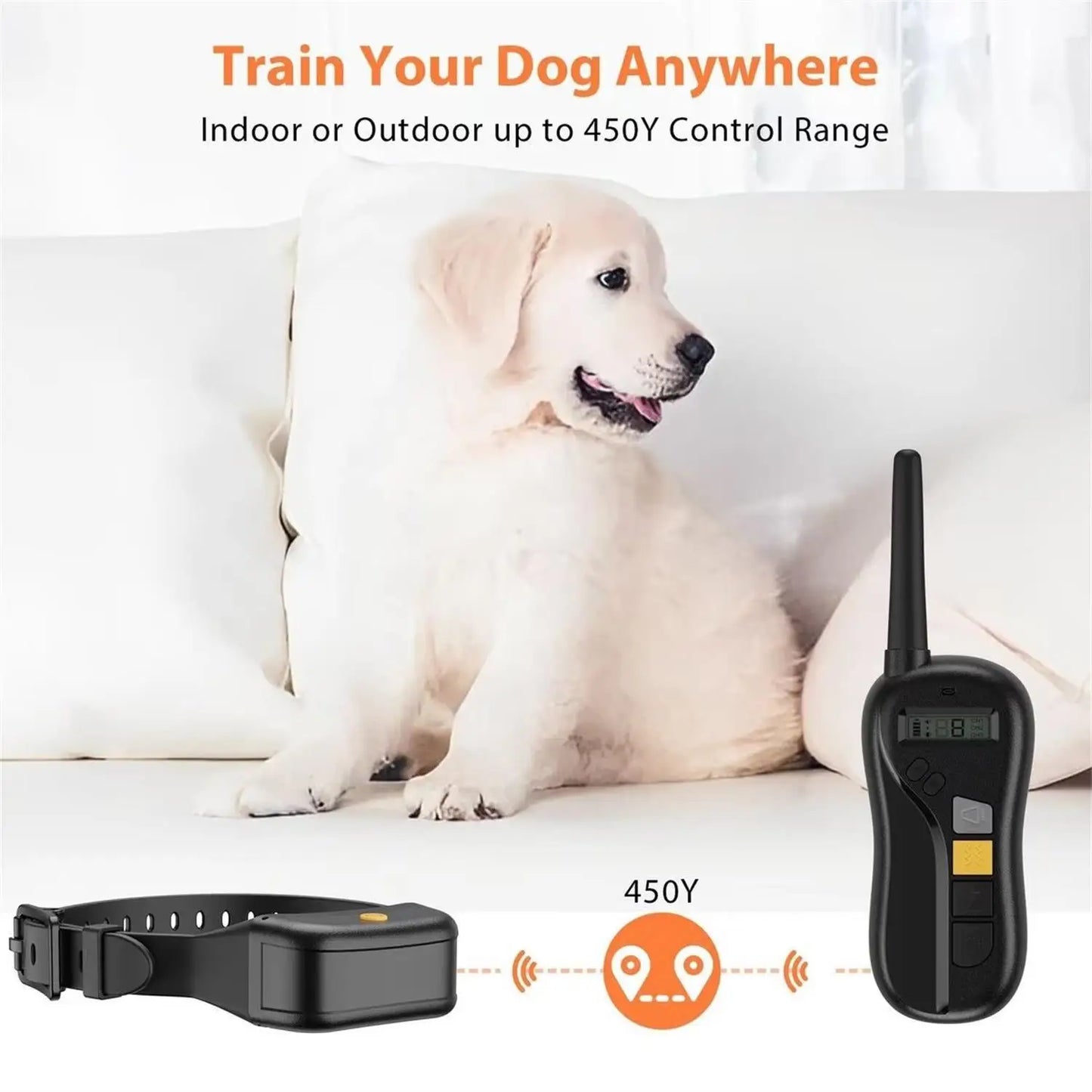 Long Range Rechargeable Dog Training Collar & Remote