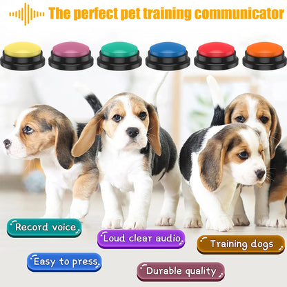 Fun Dog Sound Buttons | Set of 4 or 6 Recordable Buttons