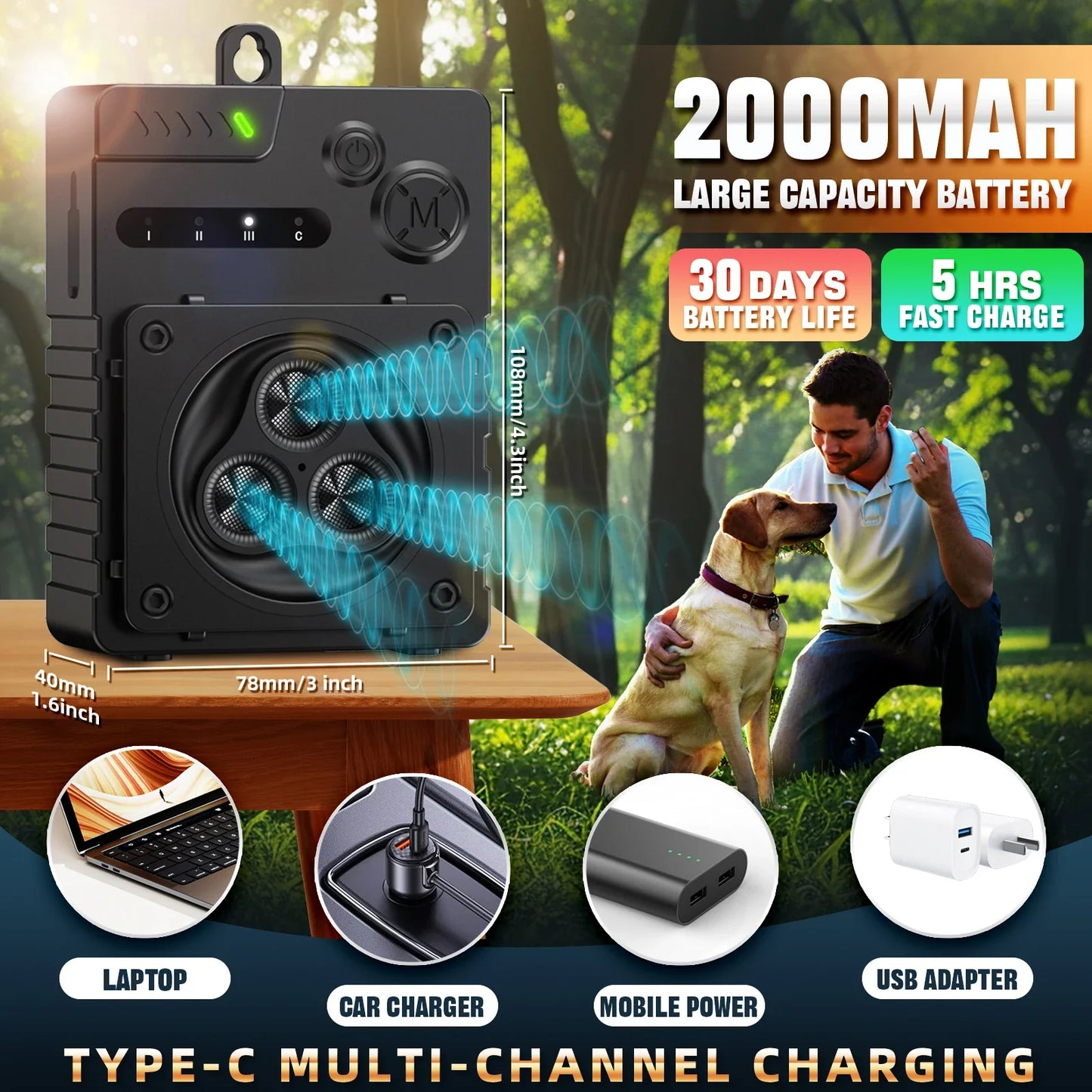 Effective Dog Barking Control Device for Home & Yard