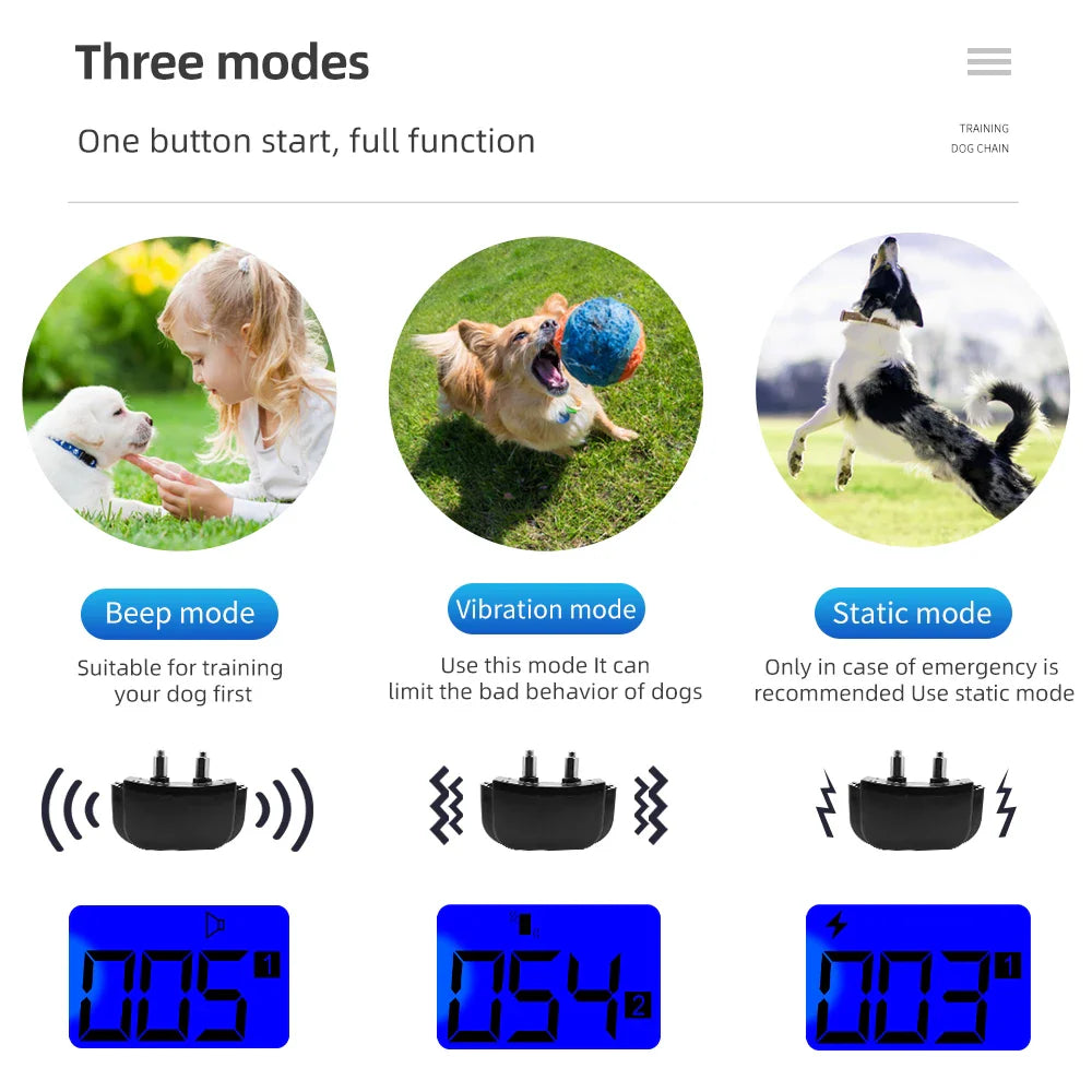 Long Range Rechargeable Dog Training Collar