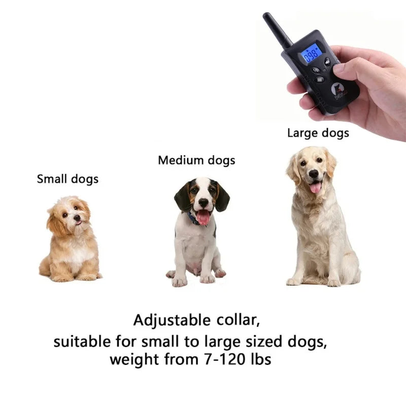 Rechargeable Remote Dog Trainer Collar, 500m Range
