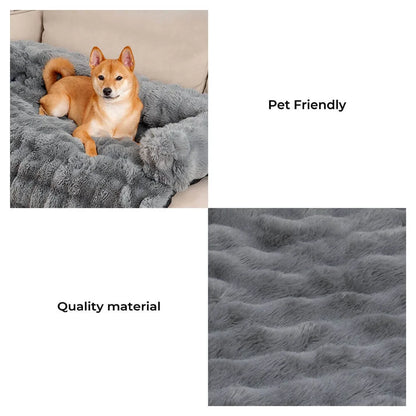Plush Pet Sofa Cover with Pillow for Small Dogs Cats