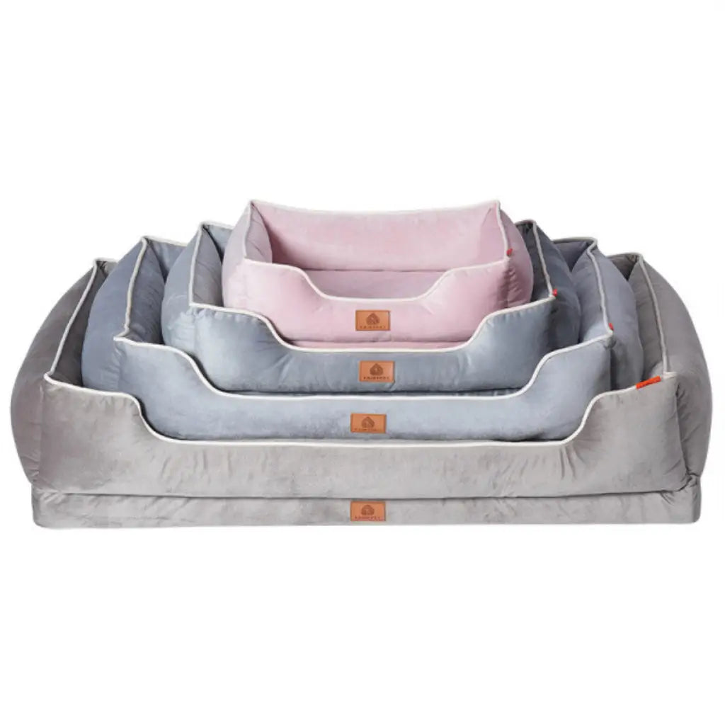 Velvet Dog & Cat Sofa Bed,  Removable Cushion, Non-Slip Base