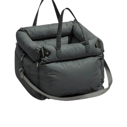 Dog Car Seat Bed - Waterproof Faux Leather Booster with Safety Leash | Small to Medium Dogs