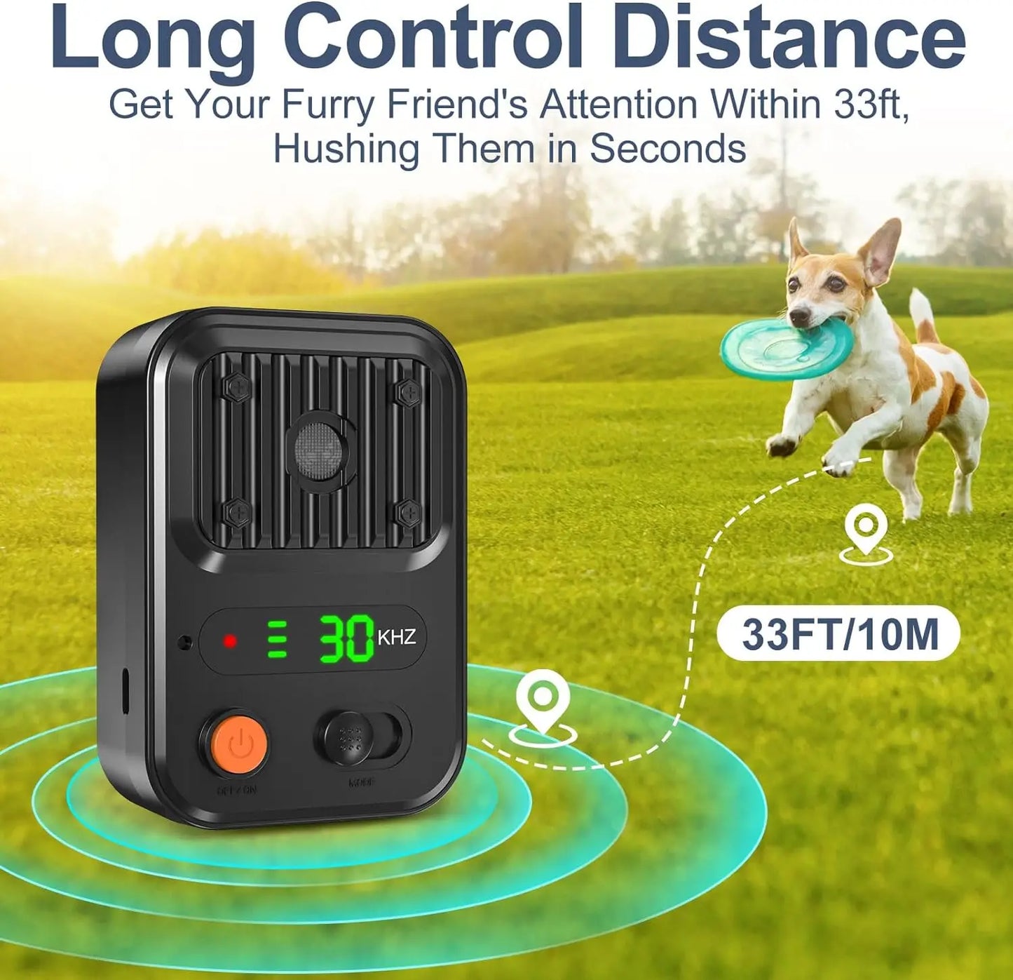 Portable Dog Bark Stopper Device Rechargeable Outdoor Indoor