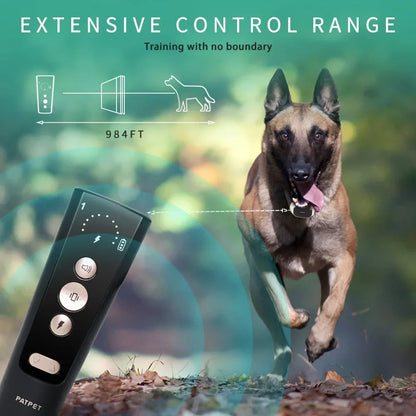 Waterproof Rechargeable Dog Trainer Collar & Remote