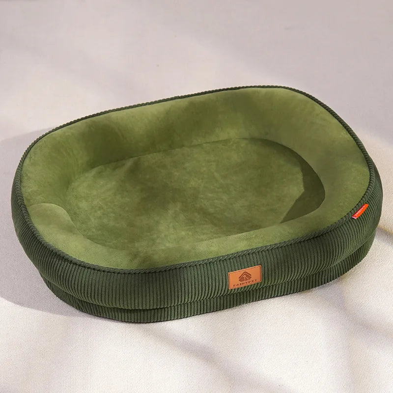 Soft Fleece Dog Bed with Washable Detachable Cover