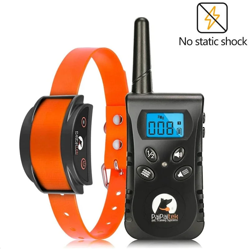 Rechargeable Remote Dog Trainer Collar, 500m Range