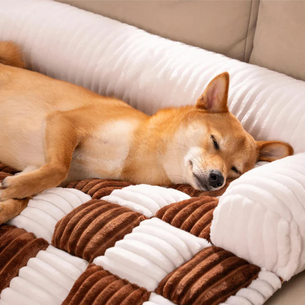 Soft Plush Pet Sofa Cover with Pillow for Small Pets
