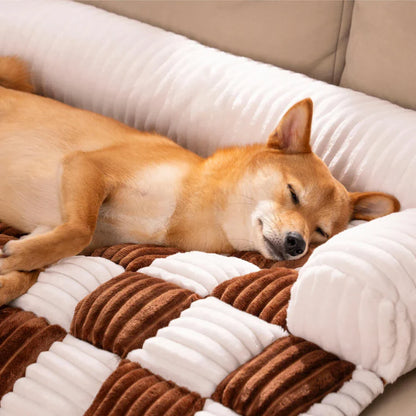 Soft Plush Pet Sofa Cover with Pillow for Small Pets