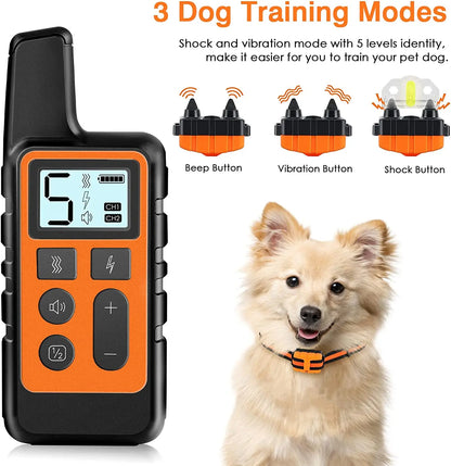 Advanced Dog Training Collar Set with Remote Control
