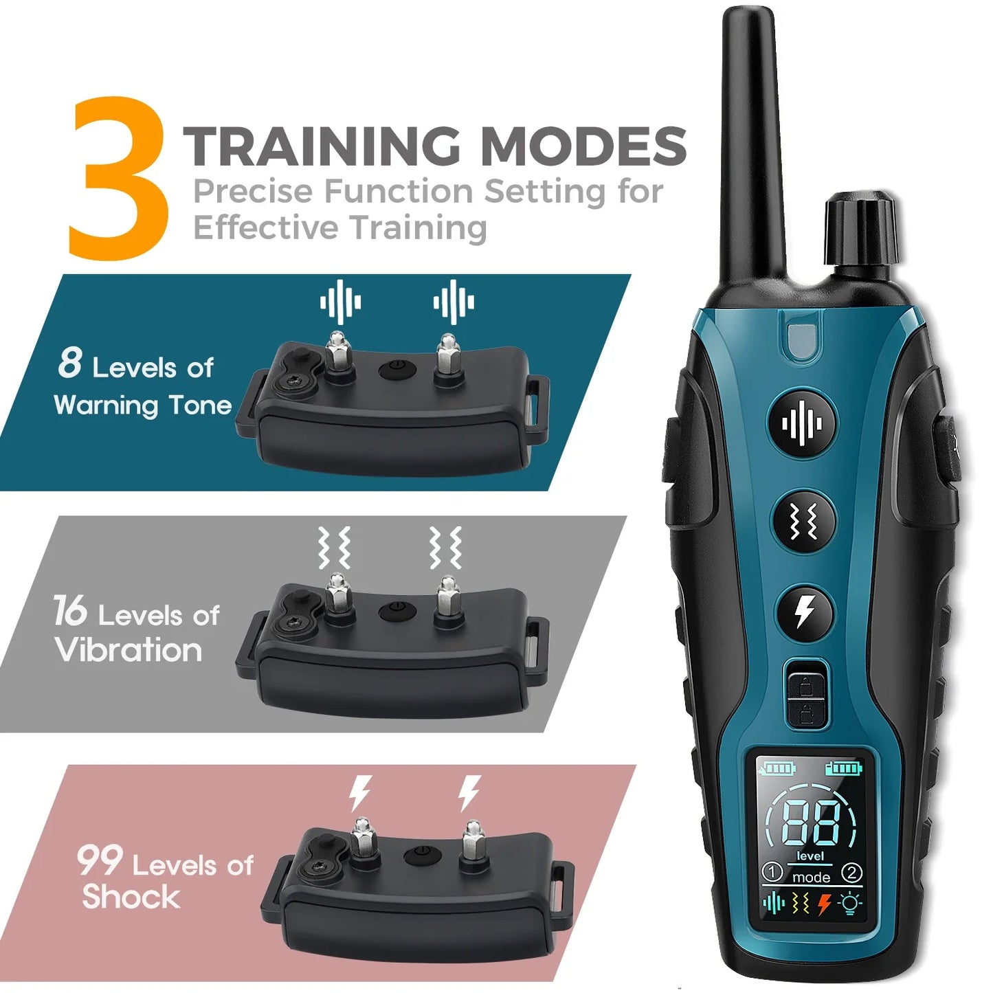 Long Range Waterproof Dog Training Collar & Remote