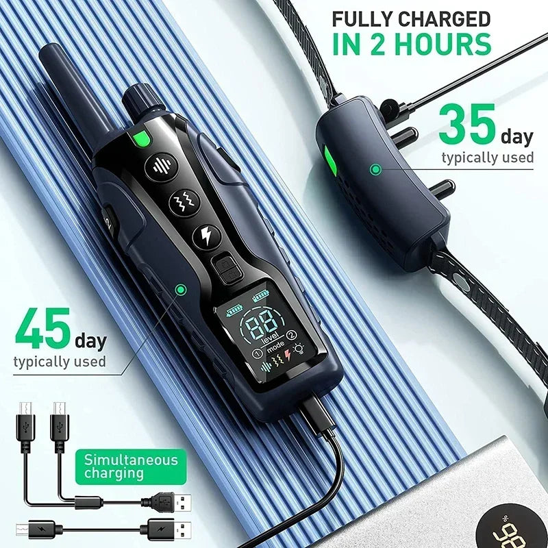 Long Range Waterproof Dog Training Collar & Remote