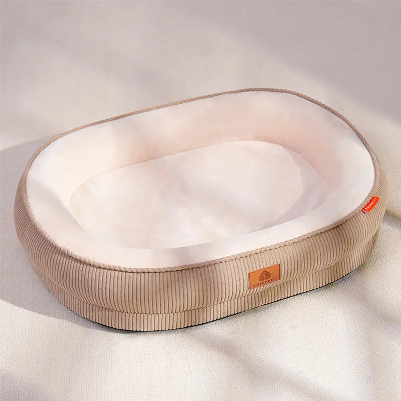 Soft Fleece Dog Bed with Washable Detachable Cover