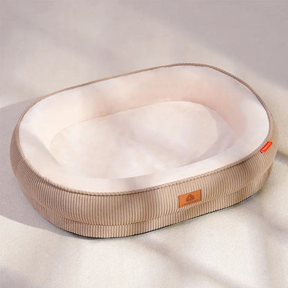 Soft Fleece Dog Bed with Washable Detachable Cover