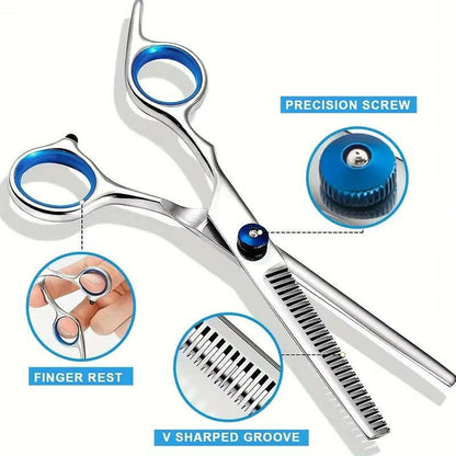 Pet Grooming Kit with Sharp Scissors & Comb
