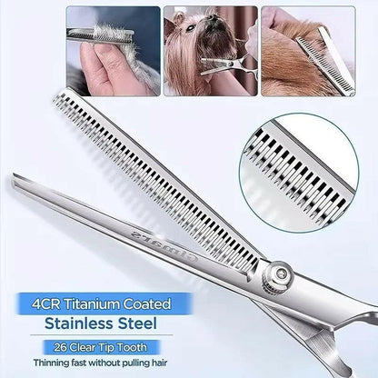 Pet Grooming Kit with Sharp Scissors & Comb
