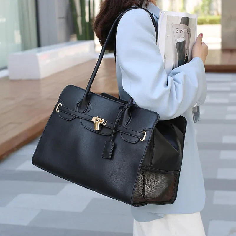 Fashionable Fake Leather Pet Purse
