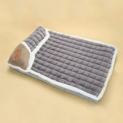 Plush Warm Pet Dog Bed with Washable Zip Cover