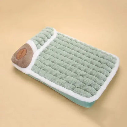 Plush Warm Pet Dog Bed with Washable Zip Cover