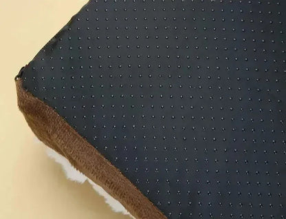 Plush Warm Pet Dog Bed with Washable Zip Cover