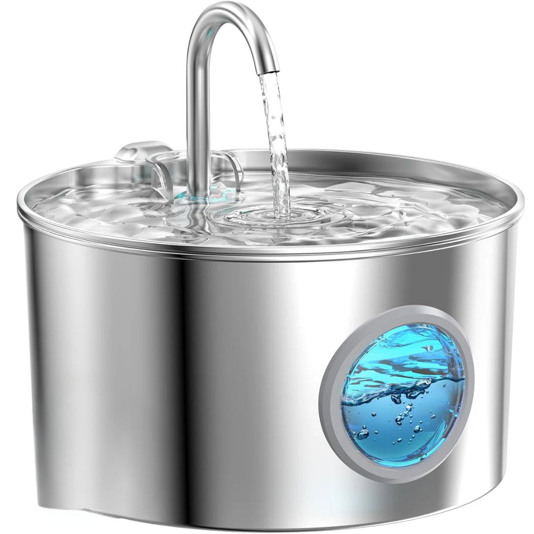 3.2L Stainless Steel Cat Water Fountain - Ultra-Quiet with Visible Water Level