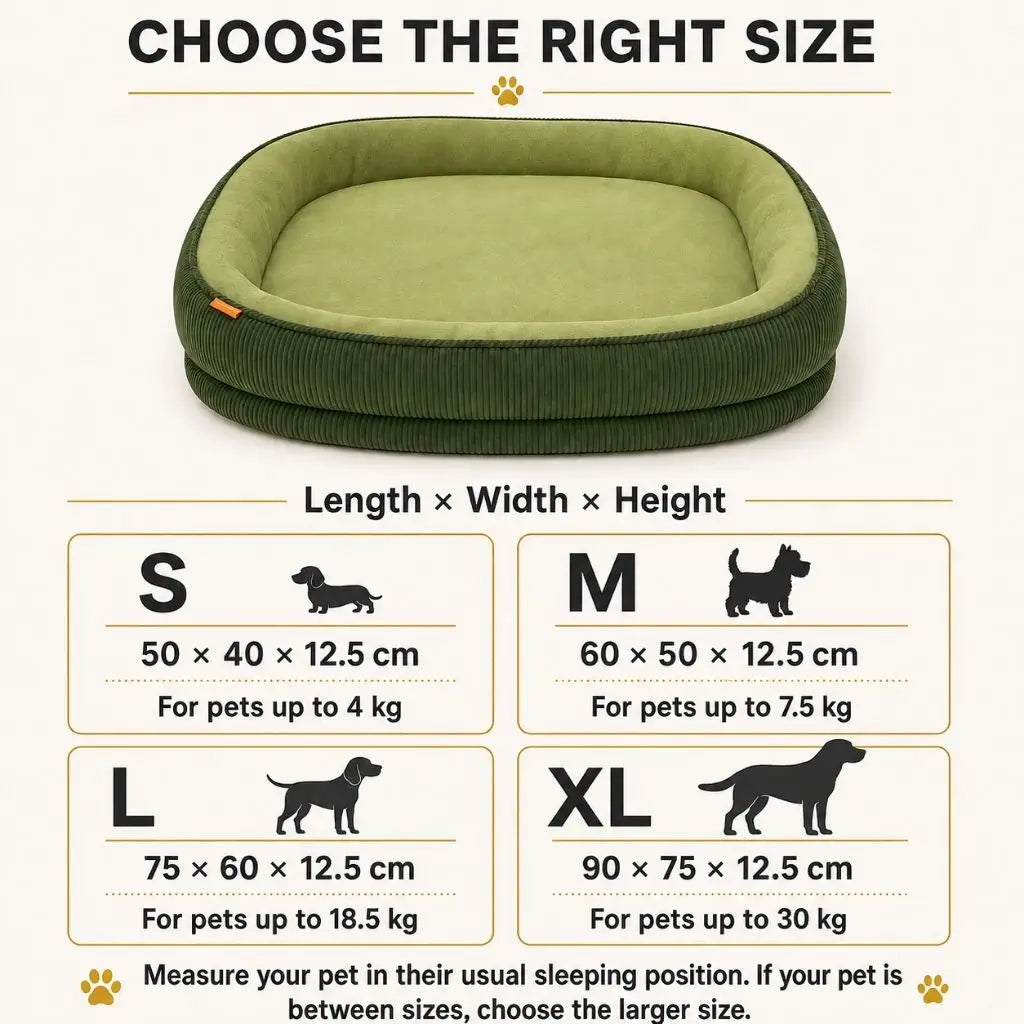 Soft Fleece Dog Bed with Washable Detachable Cover