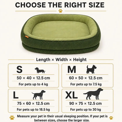 Soft Fleece Dog Bed with Washable Detachable Cover