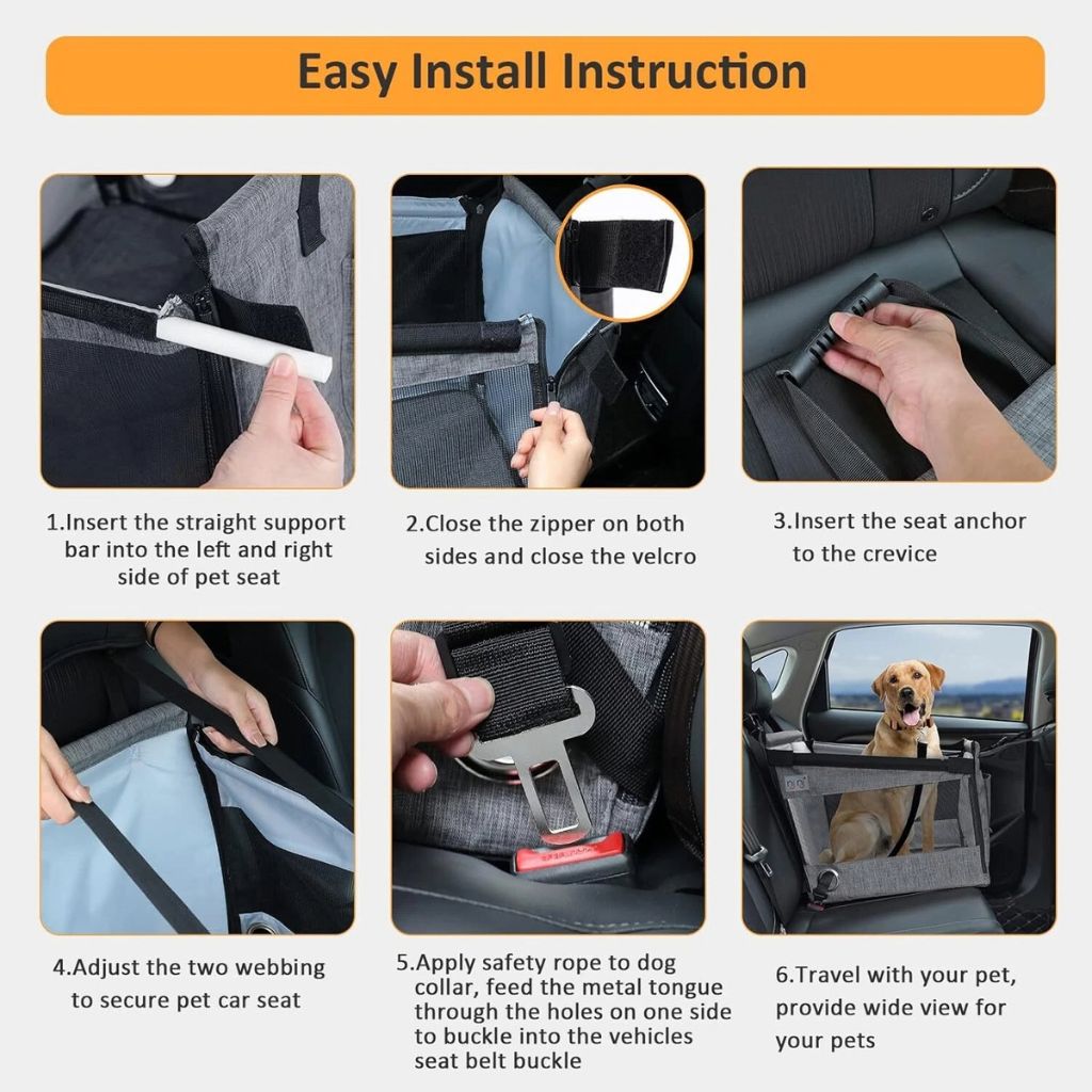 Simple Pet Car Carrier for Medium Sized Dogs