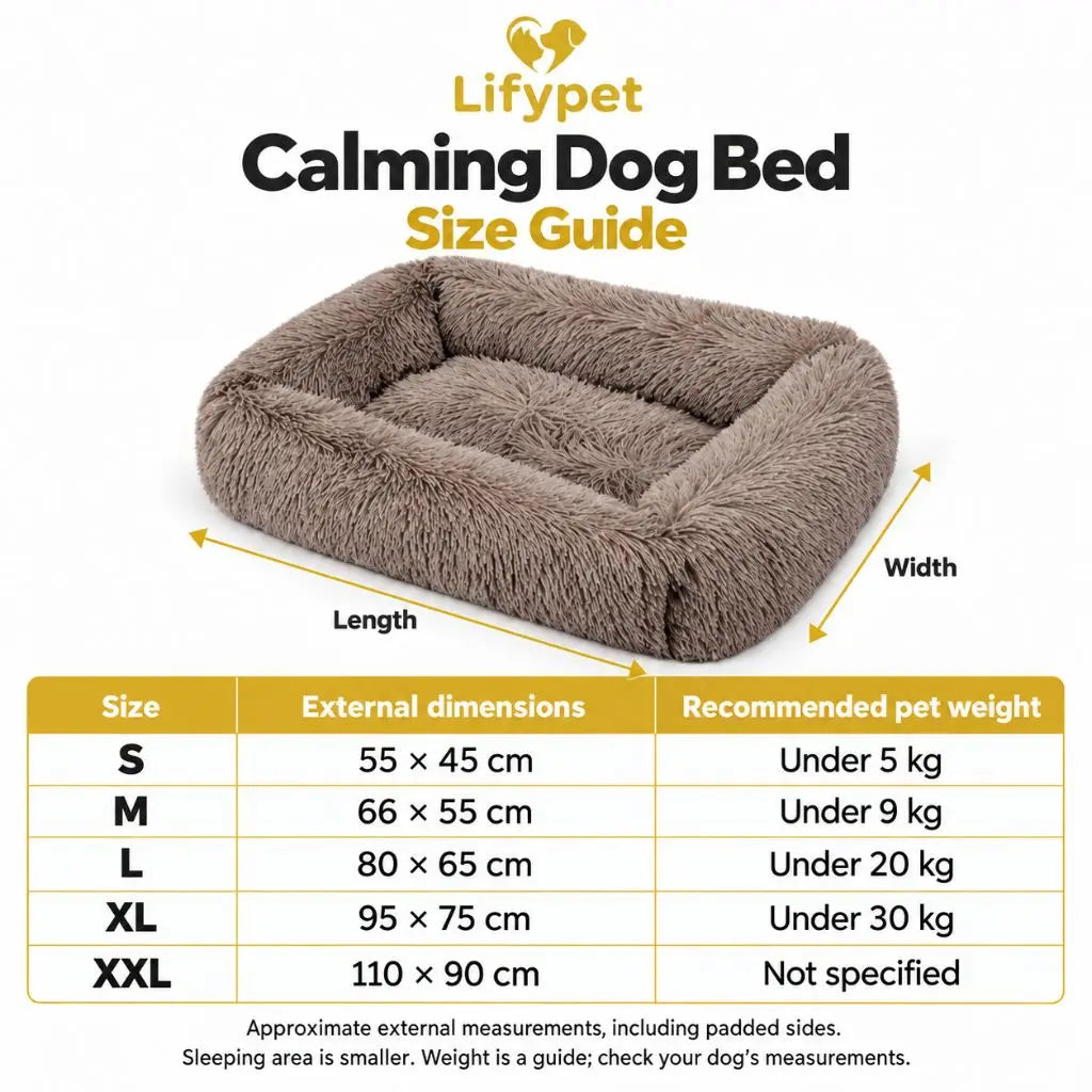 Soft Cozy Pet Calming Dog Bed | Machine Washable