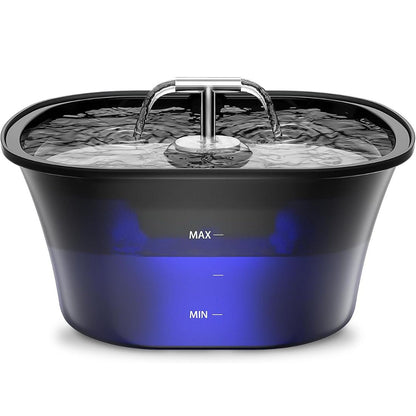2.5L Dual Spout Cat Water Fountain - Ultra-Quiet with Triple Filtration & LED