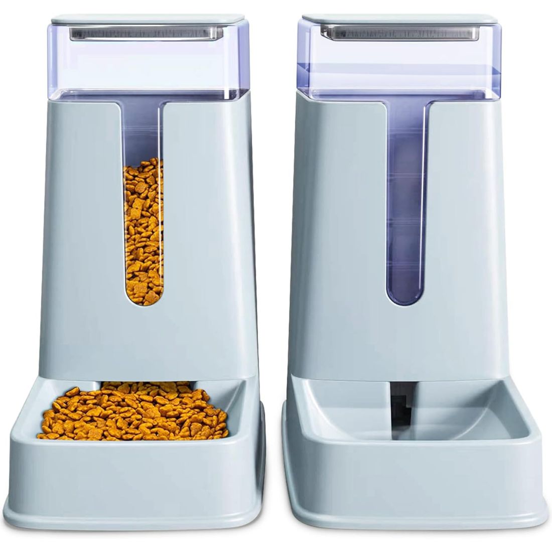 3.8L Automatic Pet Feeder and Water Dispenser Set - Gravity Fed for Cats & Dogs