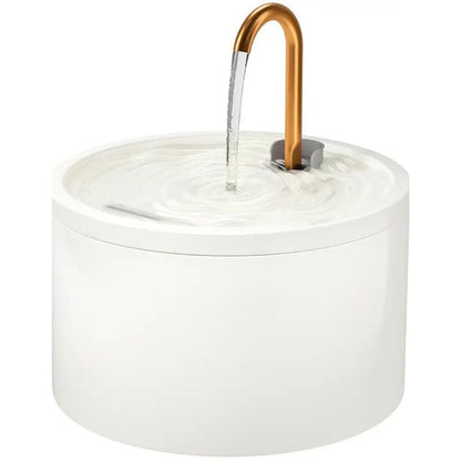 2.1L Ceramic Cat Water Fountain - Copper Spout with Triple Filtration