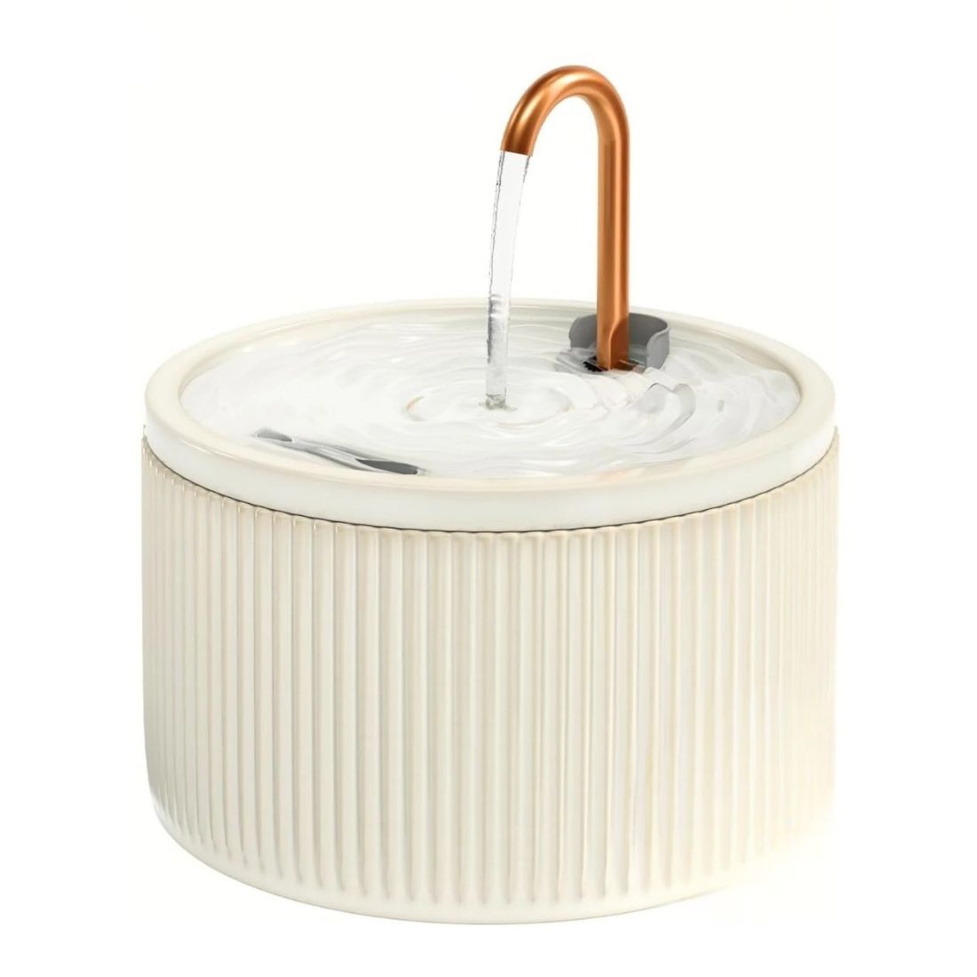 2.1L Ceramic Cat Water Fountain - Copper Spout with Triple Filtration