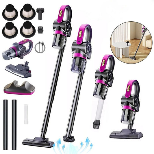4-in-1 Cordless Stick Handheld Vacuum Cleaner - 120W for Pet Hair & Carpet