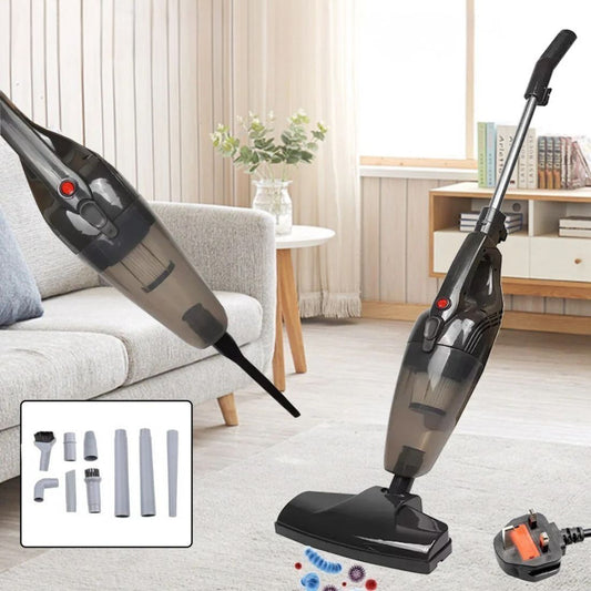 2-in-1 Corded Upright & Handheld Vacuum - 600W 15000Pa for Pet Hair & Carpets